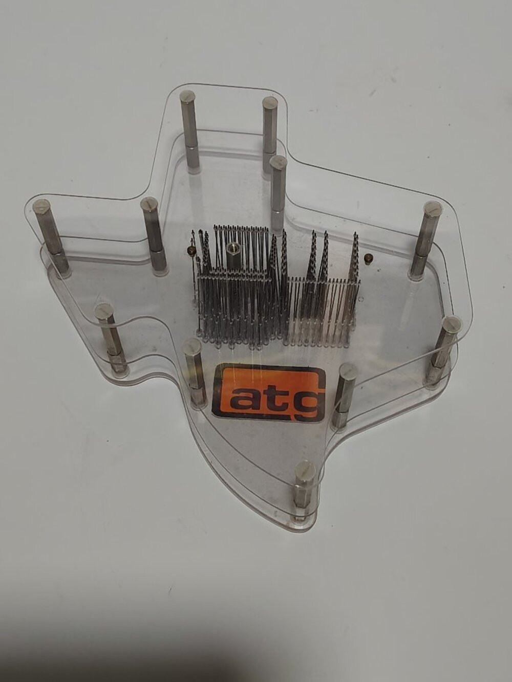 Vintage ATG Texas Acrylic PCB Test Probe Pin Display Electronics Promo